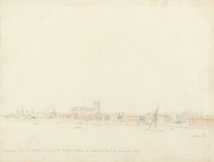 Abbaye de Westminster et pont depuis le jardin de Somerset - Samuel Scott